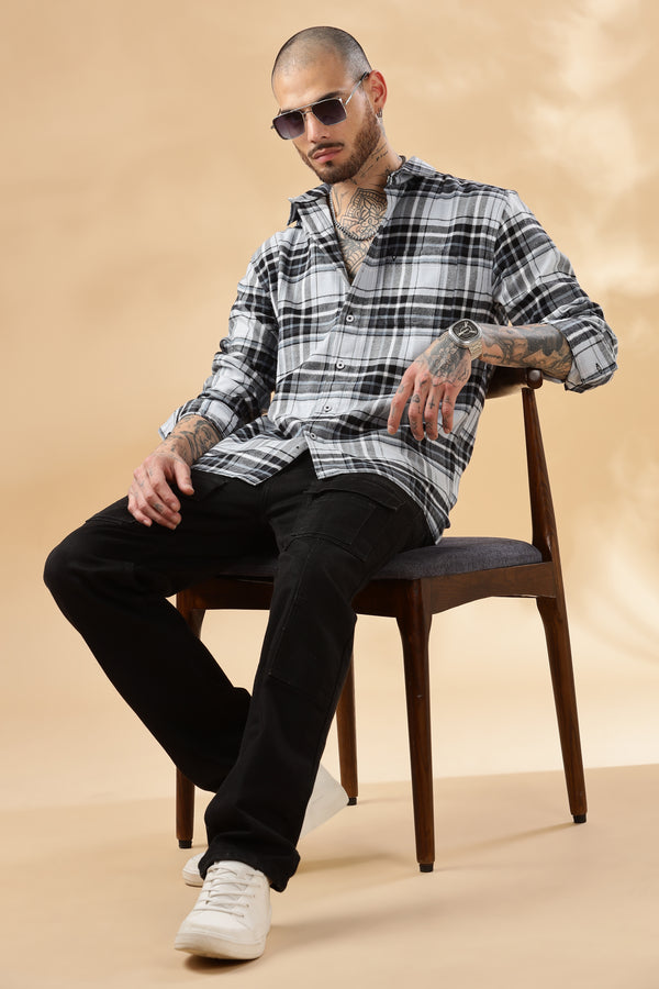 B&W Musk Twill Check Shirt – Premium Comfort, Timeless Style!